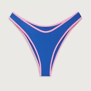 New! Frankie's Bikinis Dove Blue and Pink bikini Bottom 1085